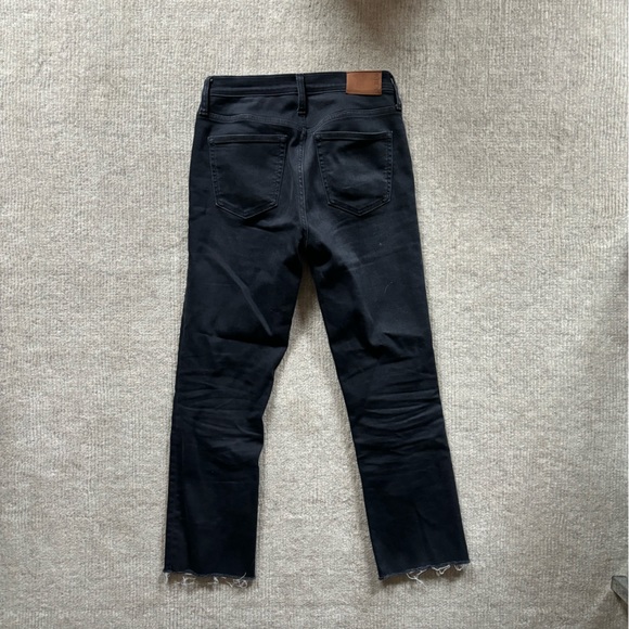 J CREW 9” Demi Boot Crop Jeans Black Mid Rise Denim 26 2 like new - Picture 3 of 5